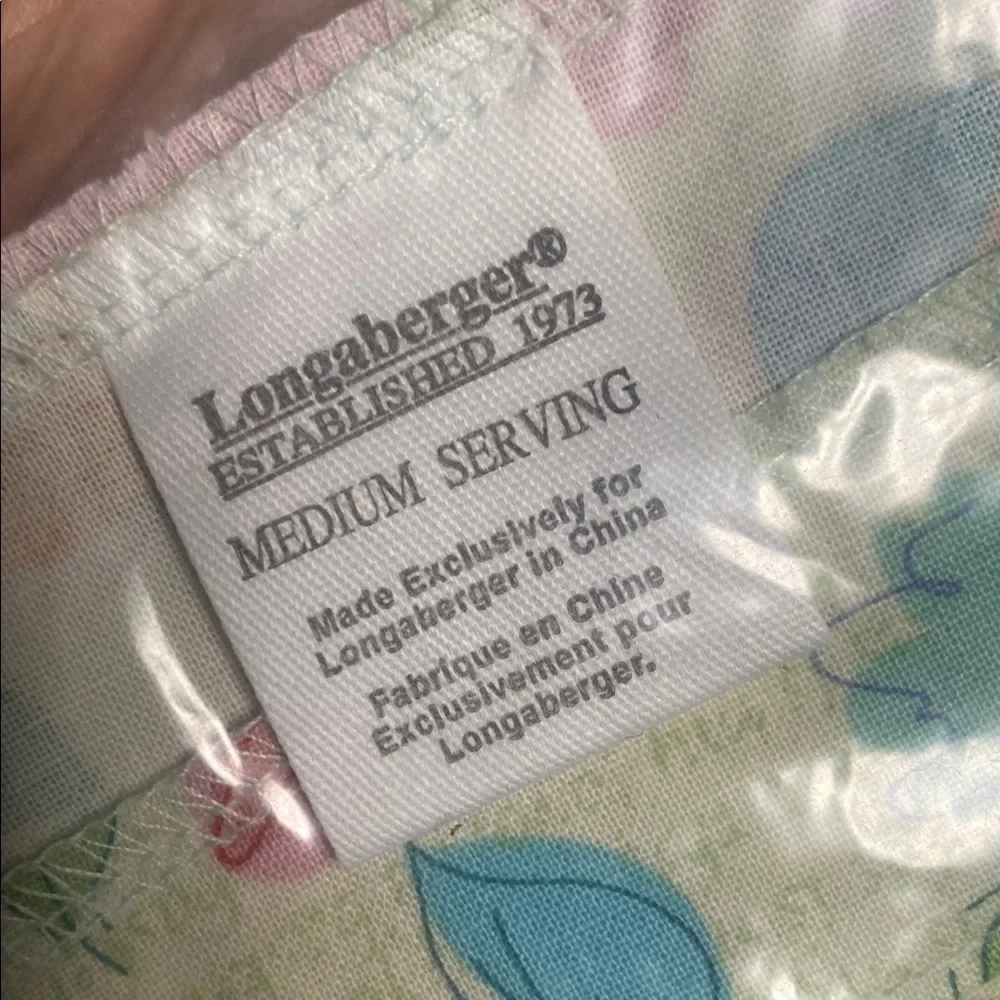 Longaberger medium serving Floral Blooms Fabric basket lining